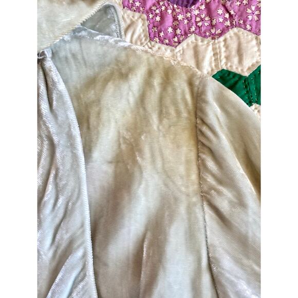 Vintage 1960s Homemade Dress Pale Blue Velvet Silk Lining Belts Wounded Bird - Picture 11 of 16